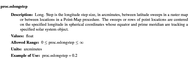 $\textstyle \parbox{6.25in}{
\begin{description}
\item [proc.sslongstep]   
...
...nge:]
\item[YGOR to GO mapping:]
}{}
\end{description} \end{description}}$