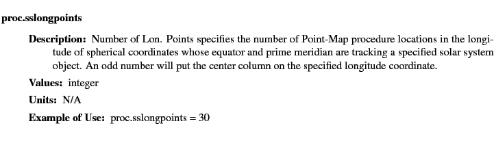 $\textstyle \parbox{6.25in}{
\begin{description}
\item [proc.sslongpoints]&nbsp;&nbsp;&nbsp; ...
...ter:]
\item[YGOR to GO mapping:]
}{}
\end{description} \end{description}}$