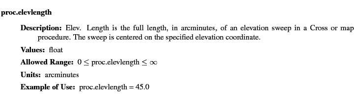 $\textstyle \parbox{6.25in}{
\begin{description}
\item [proc.elevlength]&nbsp;&nbsp;&nbsp;
...
...nge:]
\item[YGOR to GO mapping:]
}{}
\end{description} \end{description}}$
