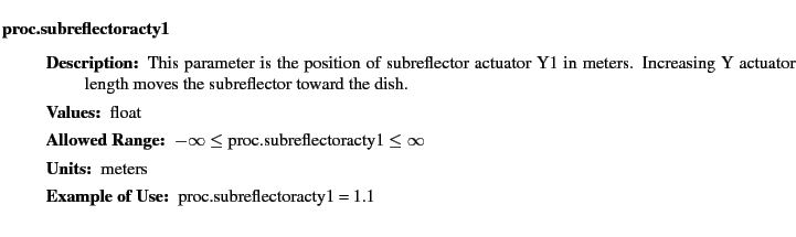 $\textstyle \parbox{6.25in}{
\begin{description}
\item [proc.subreflectoracty1...
...nge:]
\item[YGOR to GO mapping:]
}{}
\end{description} \end{description}}$