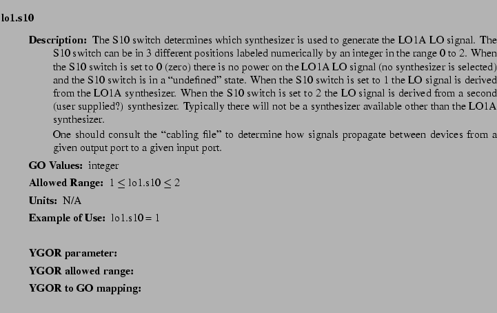 $\textstyle \parbox{6.25in}{
\begin{description}
\item [lo1.s10]   
\begin{d...
...nge:]
\item[YGOR to GO mapping:]
}{}
\end{description} \end{description}}$