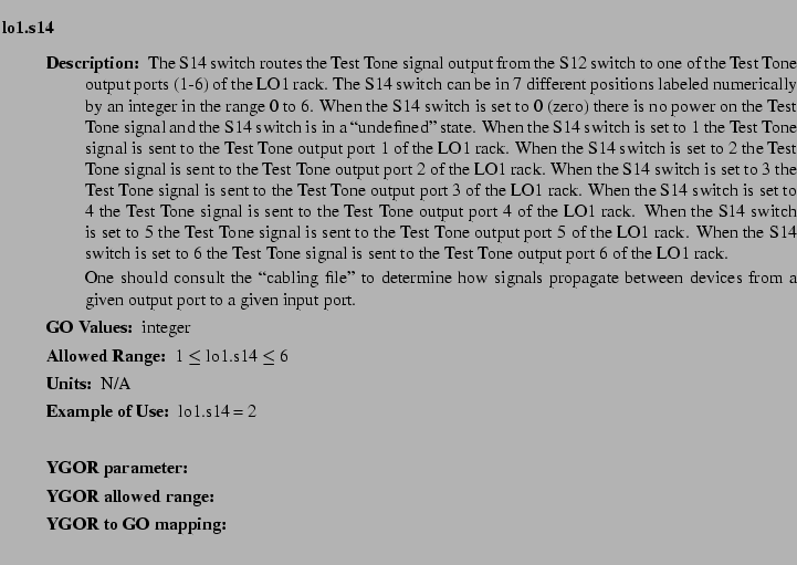 $\textstyle \parbox{6.25in}{
\begin{description}
\item [lo1.s14]   
\begin{d...
...nge:]
\item[YGOR to GO mapping:]
}{}
\end{description} \end{description}}$