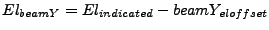 $\displaystyle El_{beamY} = El_{indicated} - beamY_{el offset}$