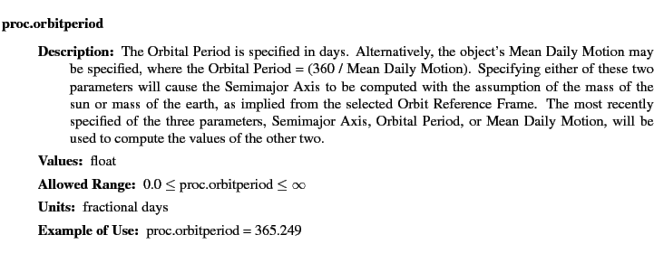$\textstyle \parbox{6.25in}{
\begin{description}
\item [proc.orbitperiod]~~~
...
...nge:]
\item[YGOR to GO mapping:]
}{}
\end{description} \end{description}}$