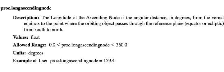 $\textstyle \parbox{6.25in}{
\begin{description}
\item [proc.longascendingnode...
...nge:]
\item[YGOR to GO mapping:]
}{}
\end{description} \end{description}}$