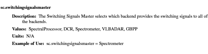 $\textstyle \parbox{6.25in}{
\begin{description}
\item [sc.switchingsignalsmas...
...ues:]
\item[YGOR to GO mapping:]
}{}
\end{description} \end{description}}$