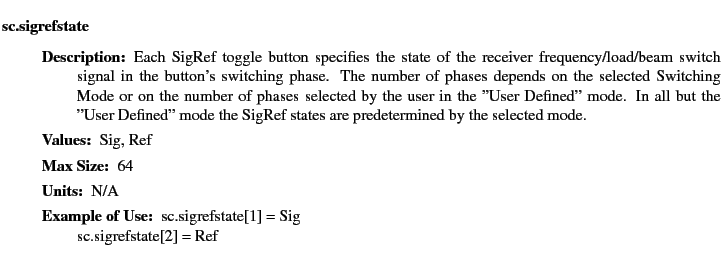 $\textstyle \parbox{6.25in}{
\begin{description}
\item [sc.sigrefstate]~~~
\...
...ter:]
\item[YGOR to GO mapping:]
}{}
\end{description} \end{description}}$
