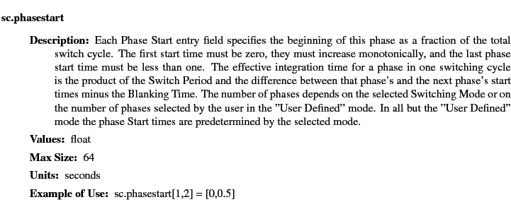 $\textstyle \parbox{6.25in}{
\begin{description}
\item [sc.phasestart]~~~
\b...
...r:]
\item[YGOR to GO mapping:]
}{}
\end{description} \end{description}
}$