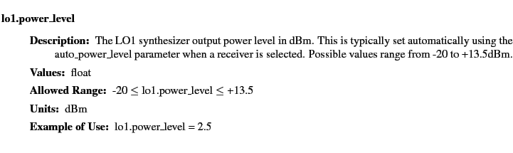 $\textstyle \parbox{6.25in}{
\begin{description}
\item [lo1.power\_level]~~~
...
...nge:]
\item[YGOR to GO mapping:]
}{}
\end{description} \end{description}}$