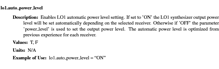 $\textstyle \parbox{6.25in}{
\begin{description}
\item [lo1.auto\_power\_level...
...ues:]
\item[YGOR to GO mapping:]
}{}
\end{description} \end{description}}$
