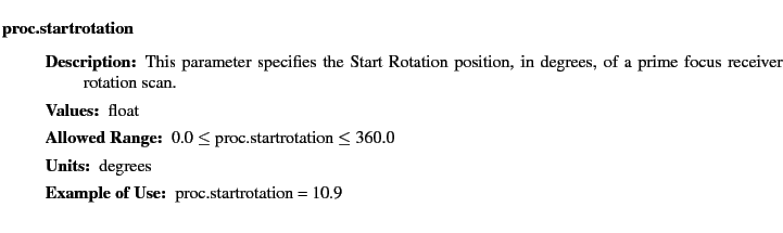 $\textstyle \parbox{6.25in}{
\begin{description}
\item [proc.startrotation]~~~...
...nge:]
\item[YGOR to GO mapping:]
}{}
\end{description} \end{description}}$