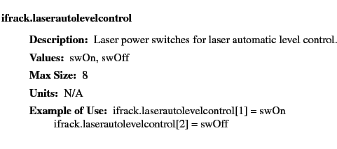 $\textstyle \parbox{6.25in}{
\begin{description}
\item [ifrack.laserautolevelc...
...ter:]
\item[YGOR to GO mapping:]
}{}
\end{description} \end{description}}$