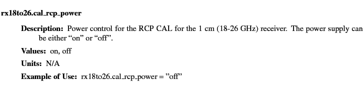 $\textstyle \parbox{6.25in}{
\begin{description}
\item [rx18to26.cal\_rcp\_pow...
...ues:]
\item[YGOR to GO mapping:]
}{}
\end{description} \end{description}}$