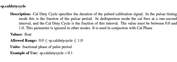 $\textstyle \parbox{6.25in}{
\begin{description}
\item [sp.caldutycycle]~~~
...
...nge:]
\item[YGOR to GO mapping:]
}{}
\end{description} \end{description}}$