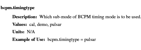 $\textstyle \parbox{6.25in}{
\begin{description}
\item [bcpm.timingtype]~~~
\...
...ues:]
\item[YGOR to GO mapping:]
}{}
\end{description} \end{description}}$