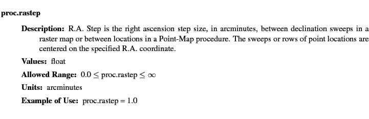 $\textstyle \parbox{6.25in}{
\begin{description}
\item [proc.rastep]~~~
\beg...
...nge:]
\item[YGOR to GO mapping:]
}{}
\end{description} \end{description}}$