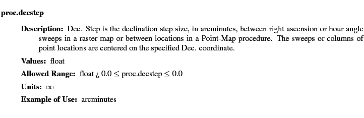 $\textstyle \parbox{6.25in}{
\begin{description}
\item [proc.decstep]~~~
\be...
...nge:]
\item[YGOR to GO mapping:]
}{}
\end{description} \end{description}}$