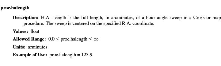 $\textstyle \parbox{6.25in}{
\begin{description}
\item [proc.halength]~~~
\b...
...nge:]
\item[YGOR to GO mapping:]
}{}
\end{description} \end{description}}$