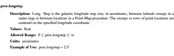 $\textstyle \parbox{6.25in}{
\begin{description}
\item [proc.longstep]~~~
\b...
...nge:]
\item[YGOR to GO mapping:]
}{}
\end{description} \end{description}}$