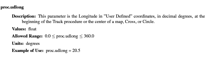 $\textstyle \parbox{6.25in}{
\begin{description}
\item [proc.udlong]~~~
\beg...
...nge:]
\item[YGOR to GO mapping:]
}{}
\end{description} \end{description}}$