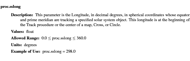 $\textstyle \parbox{6.25in}{
\begin{description}
\item [proc.sslong]~~~
\beg...
...nge:]
\item[YGOR to GO mapping:]
}{}
\end{description} \end{description}}$