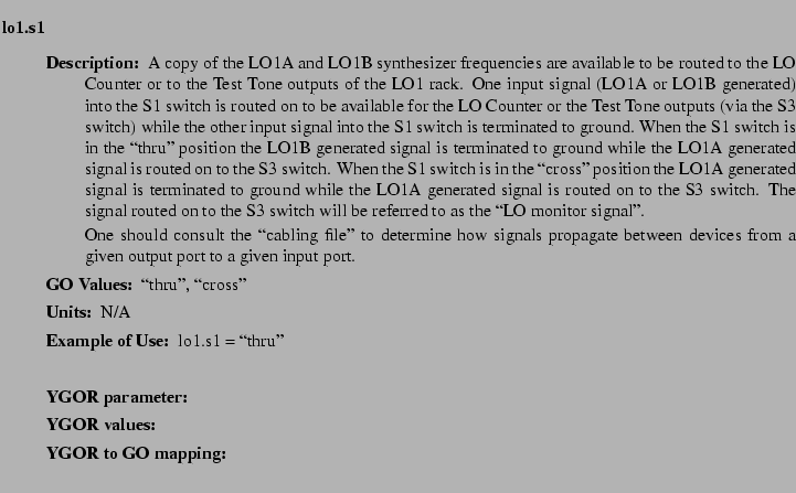 $\textstyle \parbox{6.25in}{
\begin{description}
\item [lo1.s1]   
\begin{des...
...ues:]
\item[YGOR to GO mapping:]
}{}
\end{description} \end{description}}$