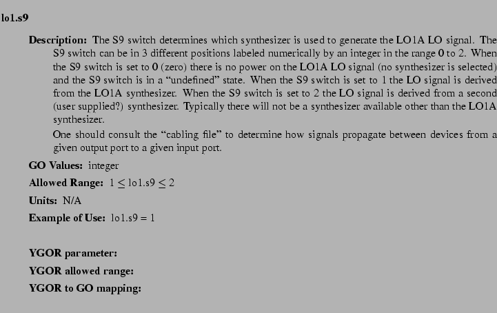 $\textstyle \parbox{6.25in}{
\begin{description}
\item [lo1.s9]   
\begin{de...
...nge:]
\item[YGOR to GO mapping:]
}{}
\end{description} \end{description}}$