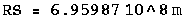 RS = 6.95987 10^8 m
