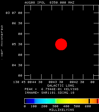 Single Beam Image of SNR 1181