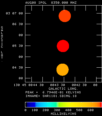 Single Beam Image of SNR 1181