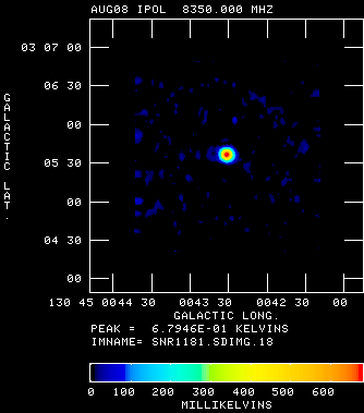 Fully sampled region of SNR 1181