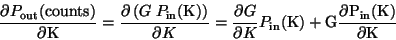 \begin{displaymath}
{\partial P_{\rm out}(\rm counts) \over \partial K} =
{\part...
...m in}(\rm K) +
G {\partial P_{\rm in}(\rm K) \over \partial K}
\end{displaymath}