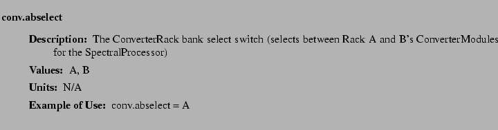 $\textstyle \parbox{6.25in}{
\begin{description}
\item [conv.abselect]~~~
\be...
...ues:]
\item[YGOR to GO mapping:]
}{}
\end{description} \end{description}}$