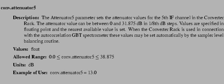 $\textstyle \parbox{6.25in}{
\begin{description}
\item [conv.attenuator5]~~~
...
...nge:]
\item[YGOR to GO mapping:]
}{}
\end{description} \end{description}}$