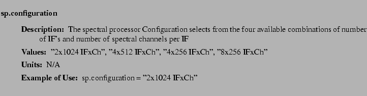 $\textstyle \parbox{6.25in}{
\begin{description}
\item [sp.configuration]~~~
...
...ues:]
\item[YGOR to GO mapping:]
}{}
\end{description} \end{description}}$