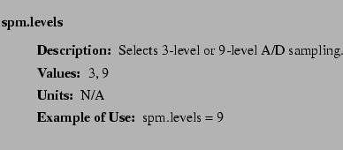 $\textstyle \parbox{6.25in}{
\begin{description}
\item [spm.levels]~~~
\begin...
...ues:]
\item[YGOR to GO mapping:]
}{}
\end{description} \end{description}}$