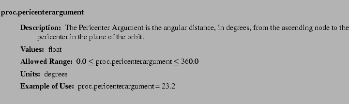 $\textstyle \parbox{6.25in}{
\begin{description}
\item [proc.pericenterargumen...
...nge:]
\item[YGOR to GO mapping:]
}{}
\end{description} \end{description}}$