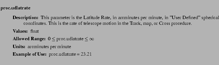 $\textstyle \parbox{6.25in}{
\begin{description}
\item [proc.udlatrate]~~~
\...
...nge:]
\item[YGOR to GO mapping:]
}{}
\end{description} \end{description}}$