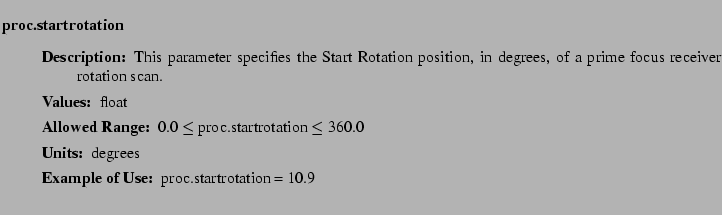 $\textstyle \parbox{6.25in}{
\begin{description}
\item [proc.startrotation]~~~...
...nge:]
\item[YGOR to GO mapping:]
}{}
\end{description} \end{description}}$