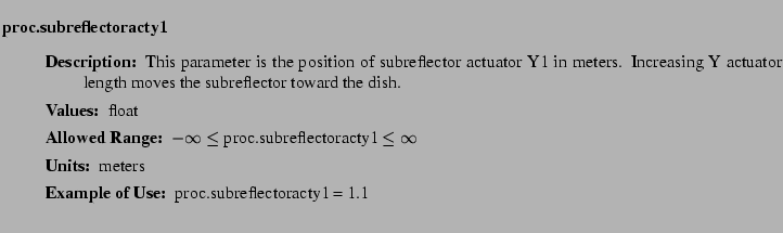 $\textstyle \parbox{6.25in}{
\begin{description}
\item [proc.subreflectoracty1...
...nge:]
\item[YGOR to GO mapping:]
}{}
\end{description} \end{description}}$