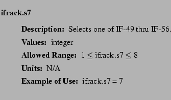 $\textstyle \parbox{6.25in}{
\begin{description}
\item [ifrack.s7]~~~
\begin...
...nge:]
\item[YGOR to GO mapping:]
}{}
\end{description} \end{description}}$