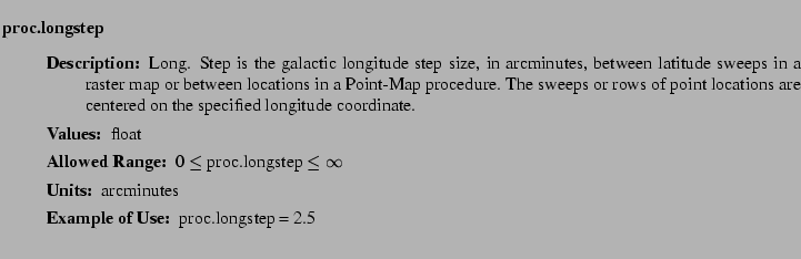 $\textstyle \parbox{6.25in}{
\begin{description}
\item [proc.longstep]~~~
\b...
...nge:]
\item[YGOR to GO mapping:]
}{}
\end{description} \end{description}}$