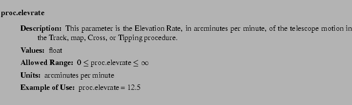 $\textstyle \parbox{6.25in}{
\begin{description}
\item [proc.elevrate]~~~
\b...
...nge:]
\item[YGOR to GO mapping:]
}{}
\end{description} \end{description}}$