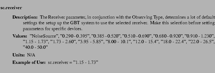 $\textstyle \parbox{6.25in}{
\begin{description}
\item [sc.receiver]~~~
\begi...
...ues:]
\item[YGOR to GO mapping:]
}{}
\end{description} \end{description}}$
